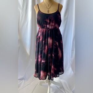 Torrid Black and Pink Galaxy Print Women's Dress Size 0Plus